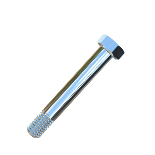 Titanium 1/2-13 X 3-3/8 inch UNC Hex Head Allied Titanium Bolt with Tough-Ti(TM) on the Hex Flats and only 3/4 inch of threads (No Dimple) (With Certs and CoC)